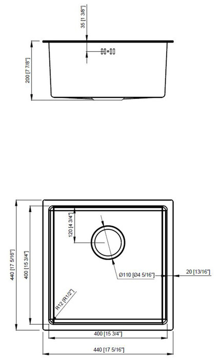 Diskho Borstat Stål 440 x 440 mm